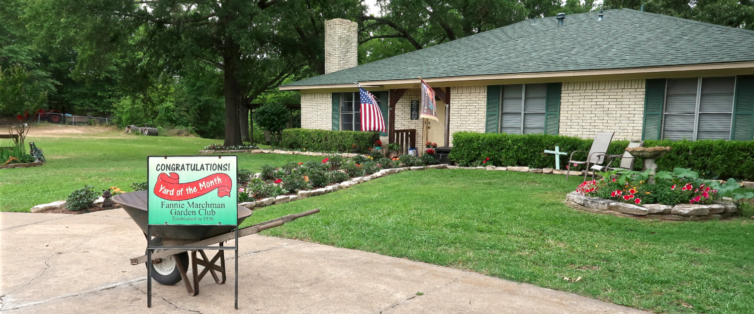The Fannie Marchman Garden Club June Yard of the Month has been awarded to Kevin and Venetia Stanley. Their home is located at 605 McDonald in Mineola.